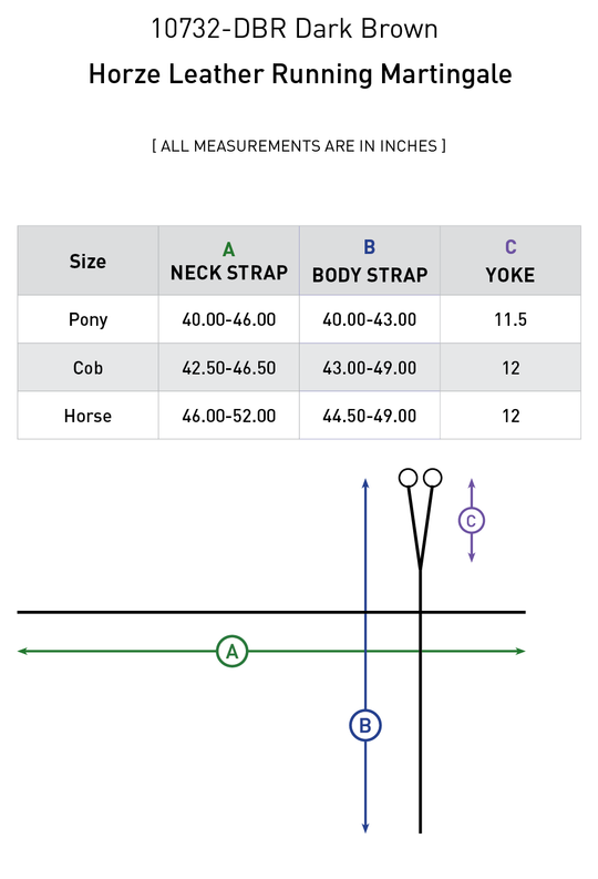 Size chart: Martingales