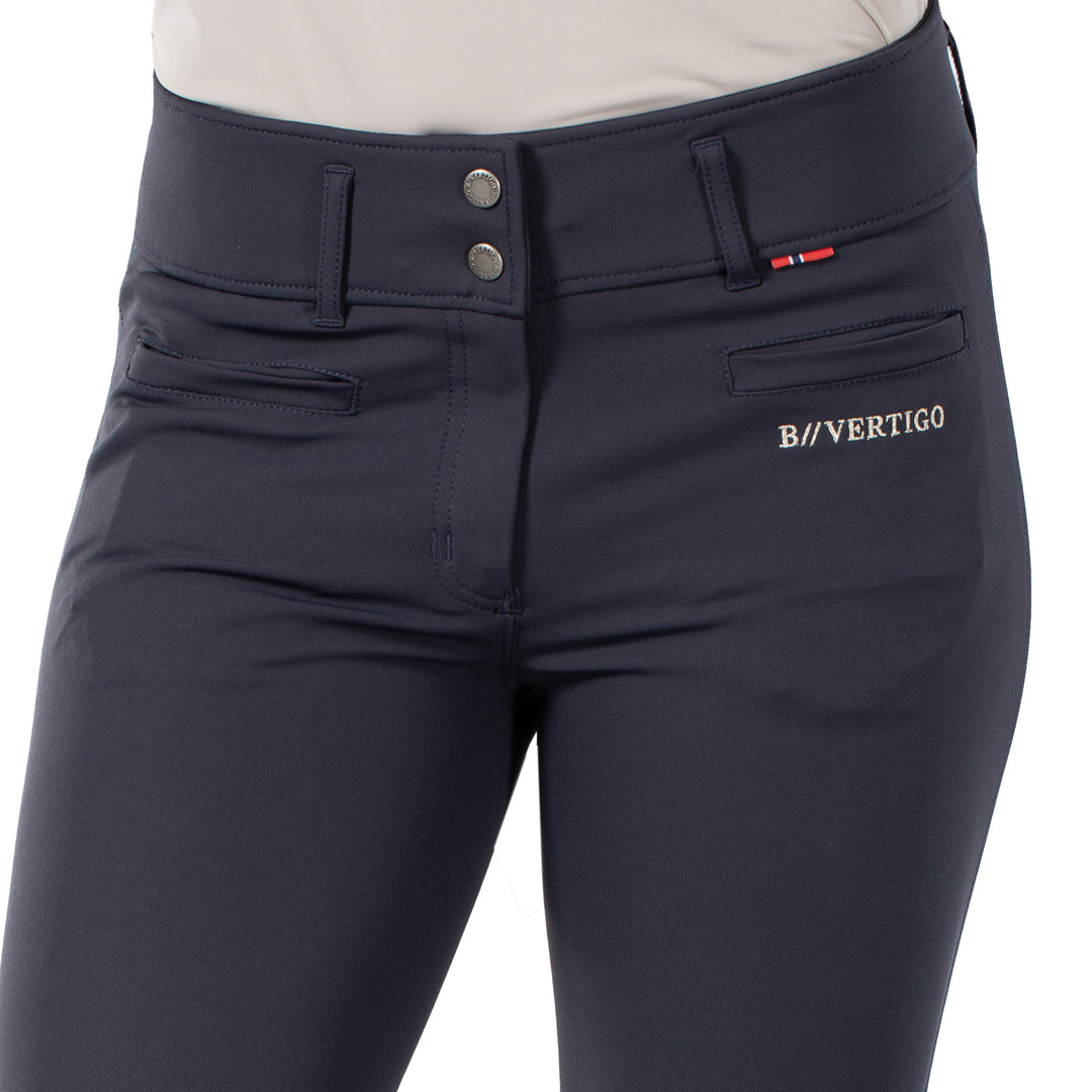 B Vertigo Tiffany Womens High Waist Silicone Knee Patch Breeches image 