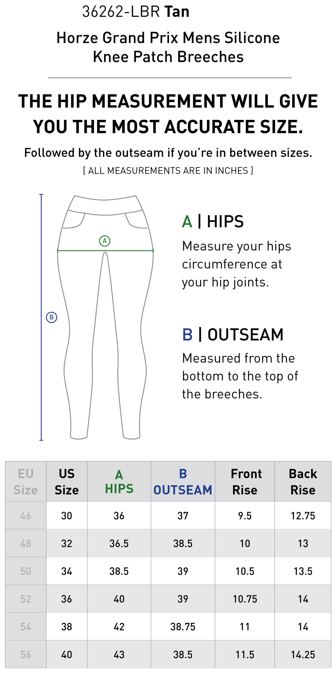 Size chart: Men&