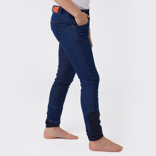 Horze Allison JR Kids Denim Breeches image 