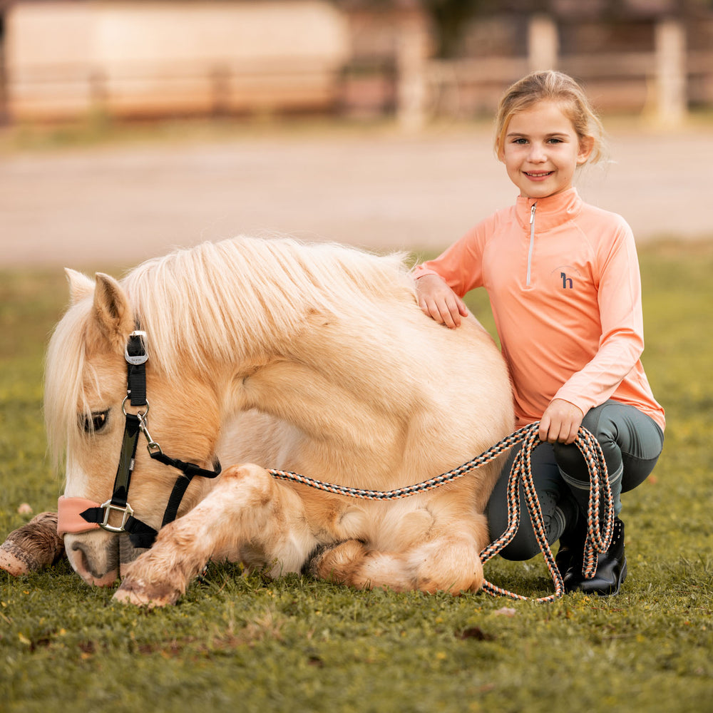 Horze Lola Kids Long Sleeved Half Zip Tec Shirt image #2
