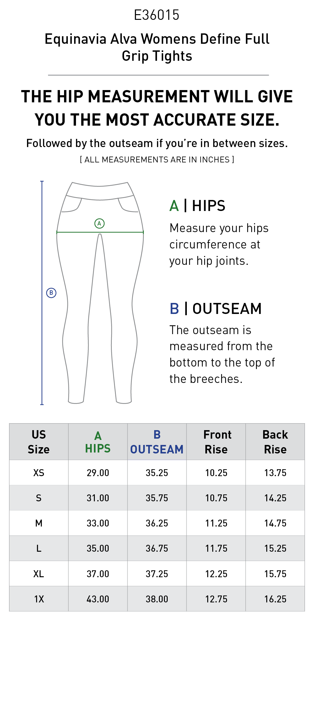 Size chart: Women&