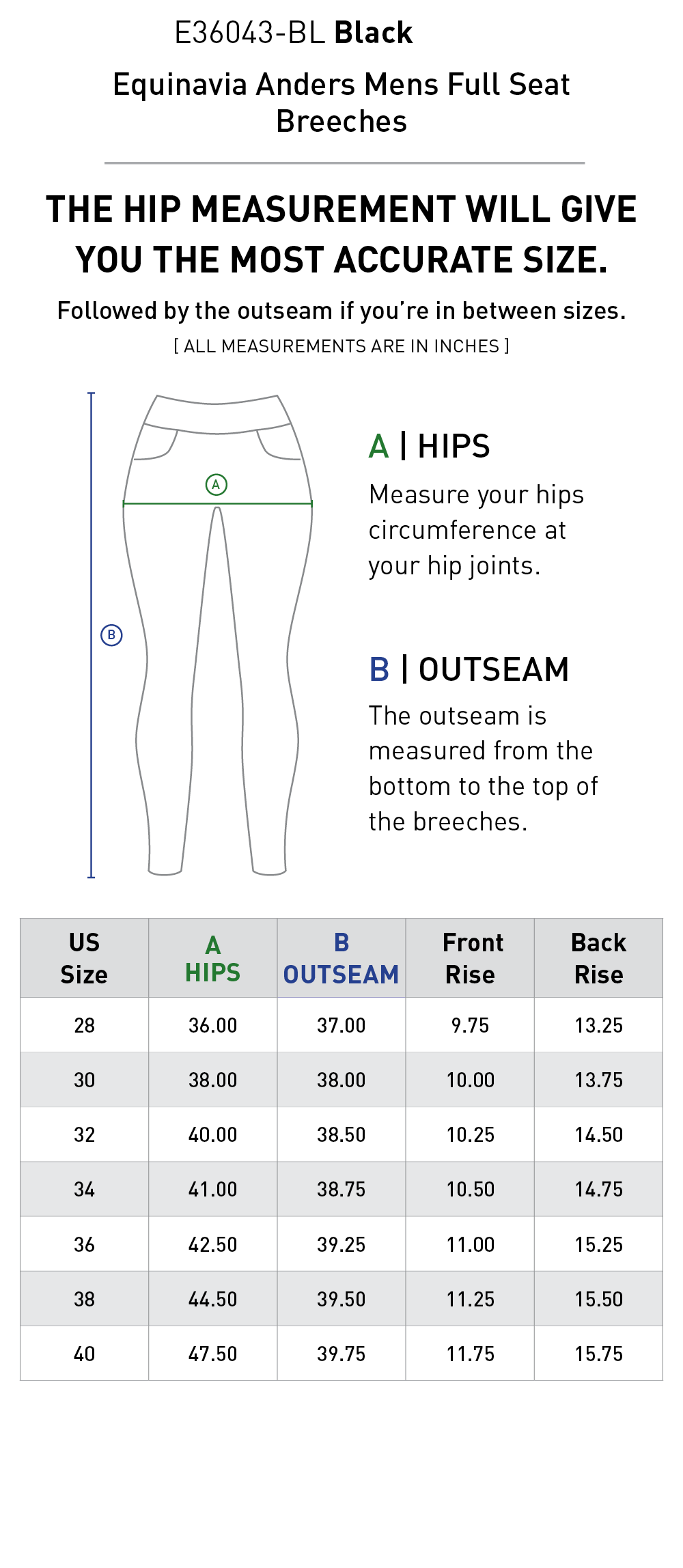 Size chart: Men&