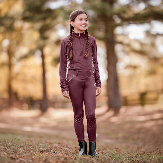 Equinavia Lena Kids Long Sleeve Quarter Zip Shirt image 