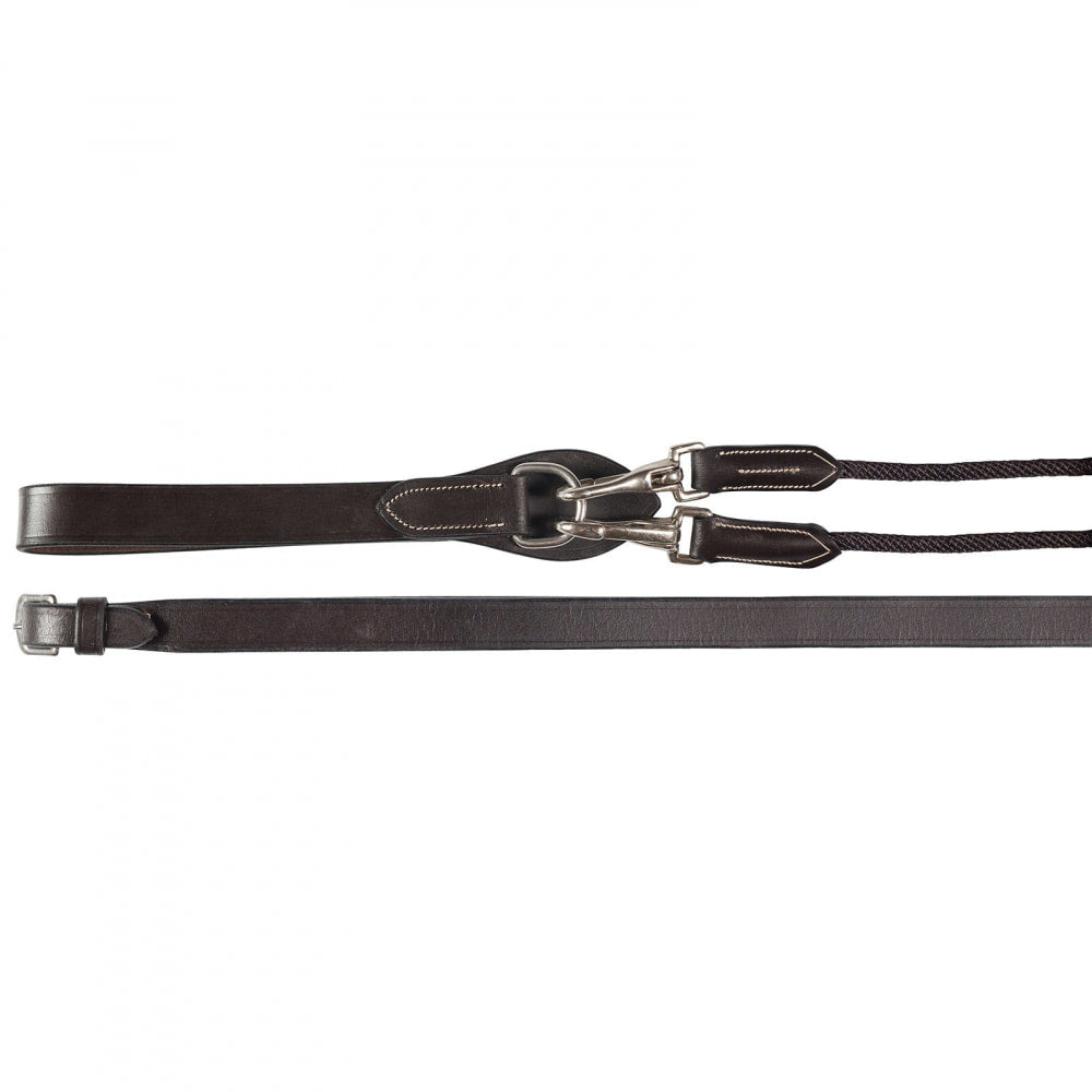Horze Sparta Nylon/Leather Draw Reins image 
