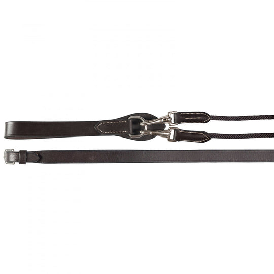 Horze Sparta Nylon/Leather Draw Reins image 