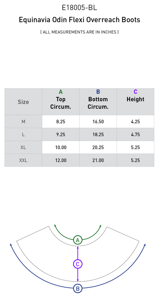 Size chart: Bell Boots