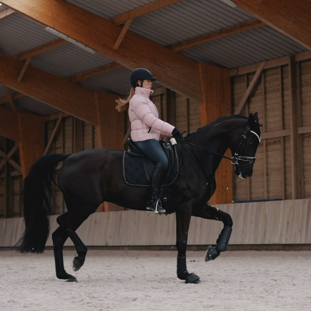 Horze Kaia Womens High Waist Denim Silicone Full Seat Breeches image 