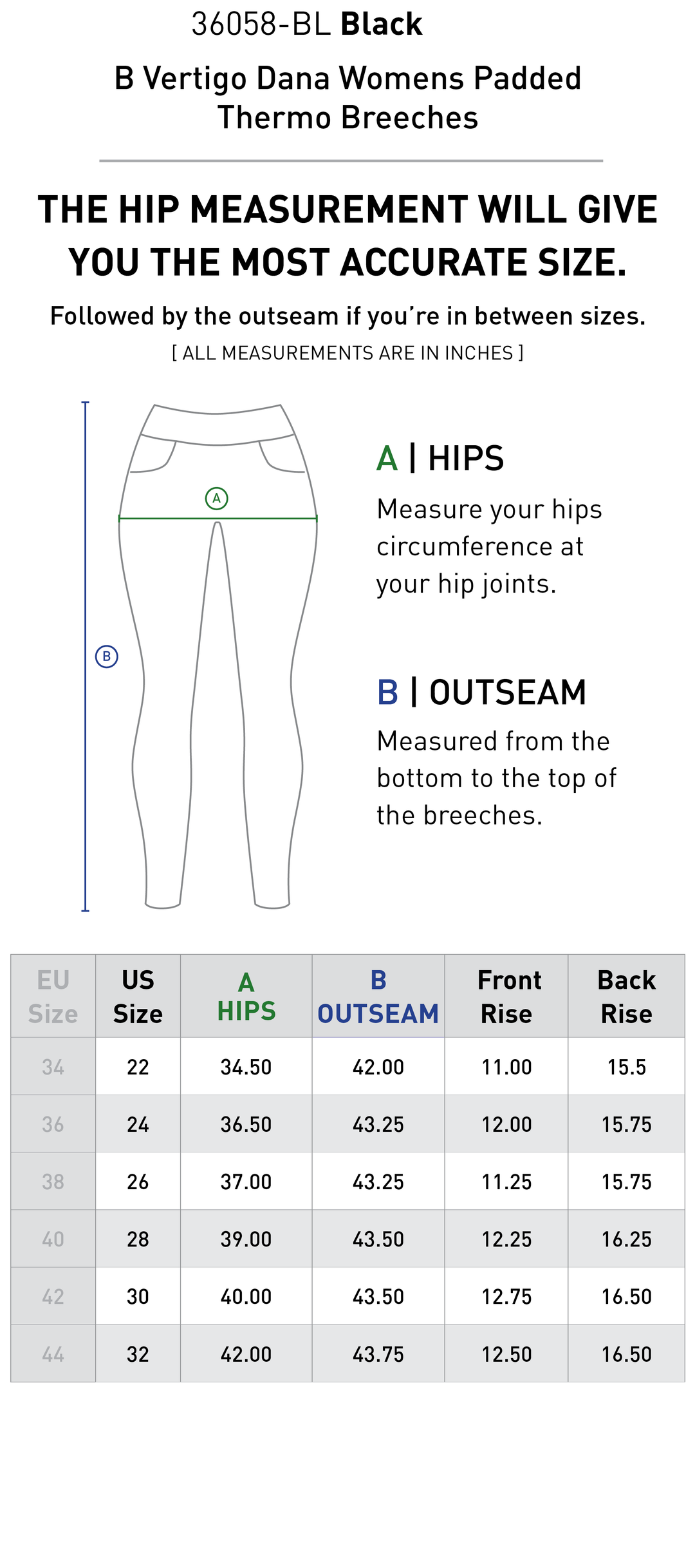Size chart: Women&