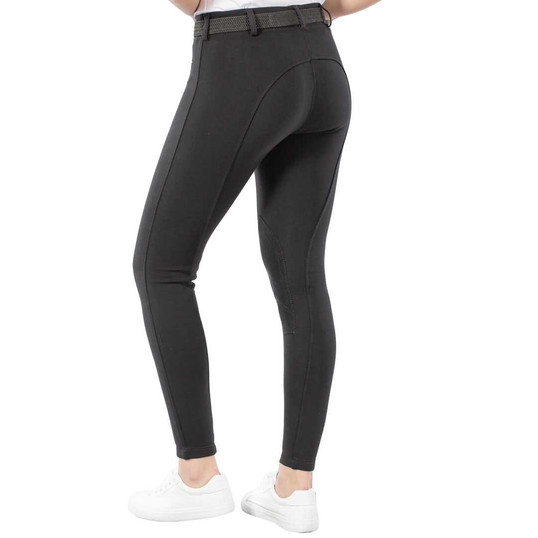 Horze Ella Womens Pull-On Knee Patch Breeches image 