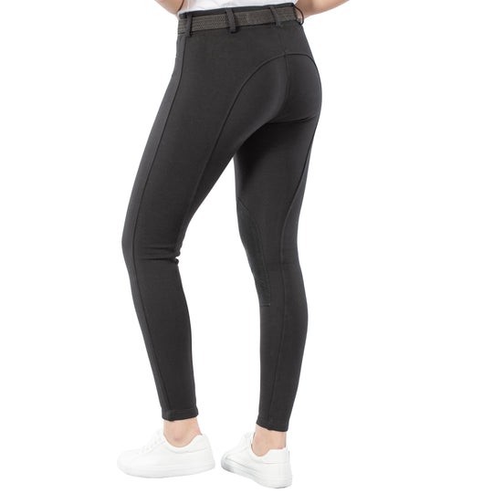 Horze Ella Womens Pull-On Knee Patch Breeches image 