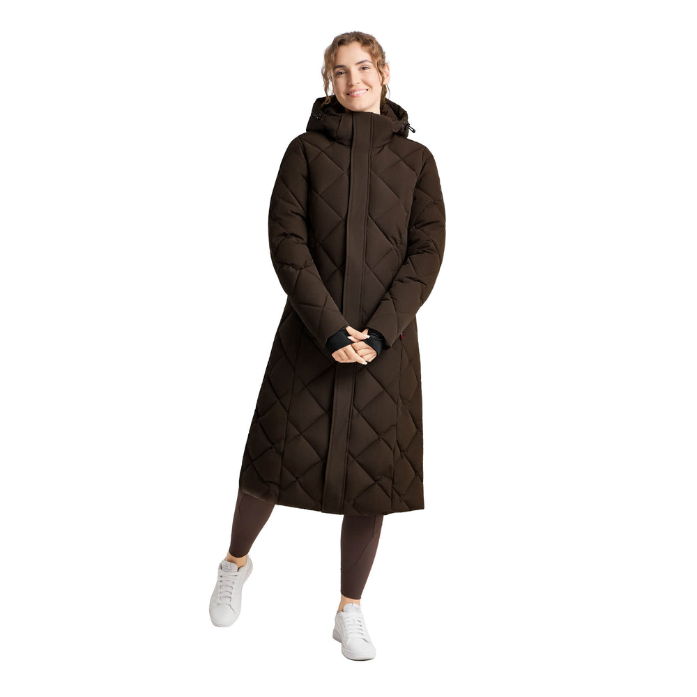 B Vertigo Gem Womens Waxed Padded Long Coat image #2
