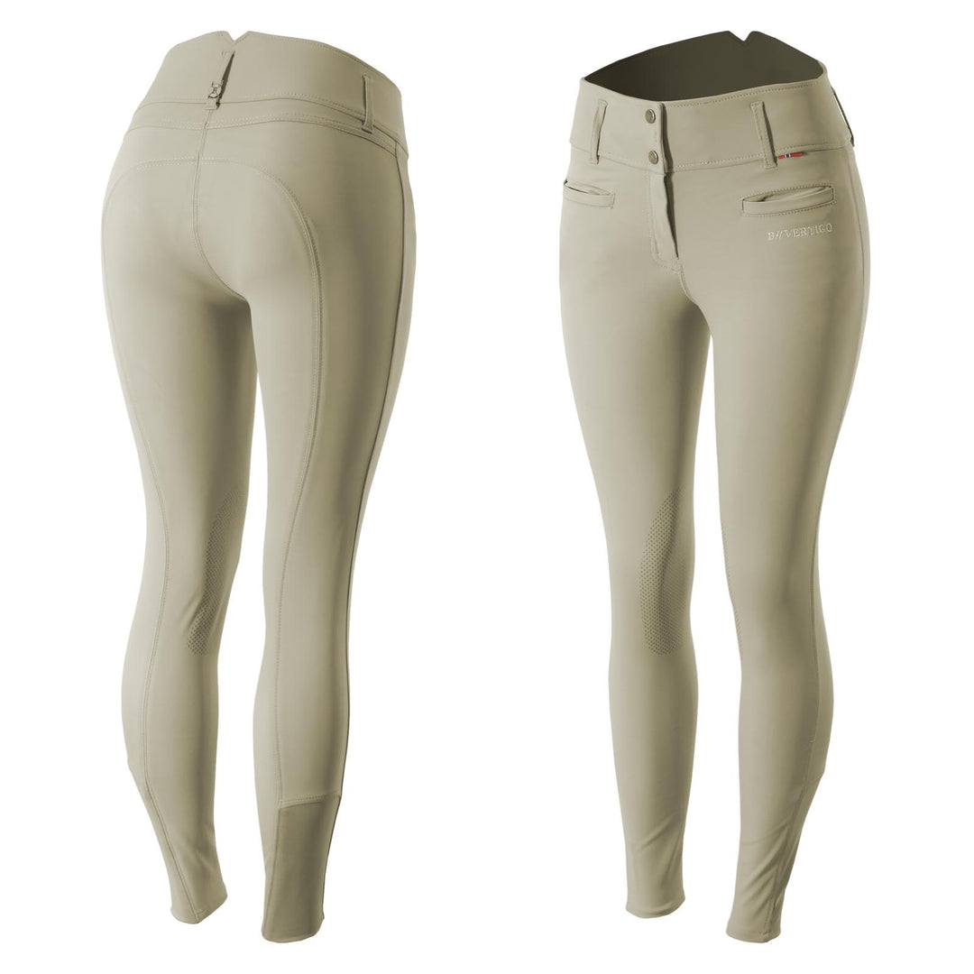 B Vertigo Tiffany Womens High Waist Silicone Knee Patch Breeches image 