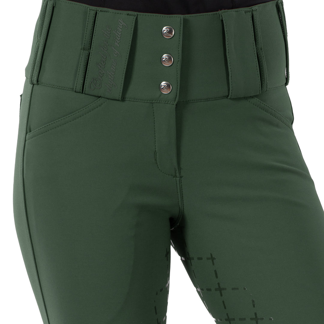 Horze Desiree Womens Silicone Full Seat Breeches with Belt Loops image 
