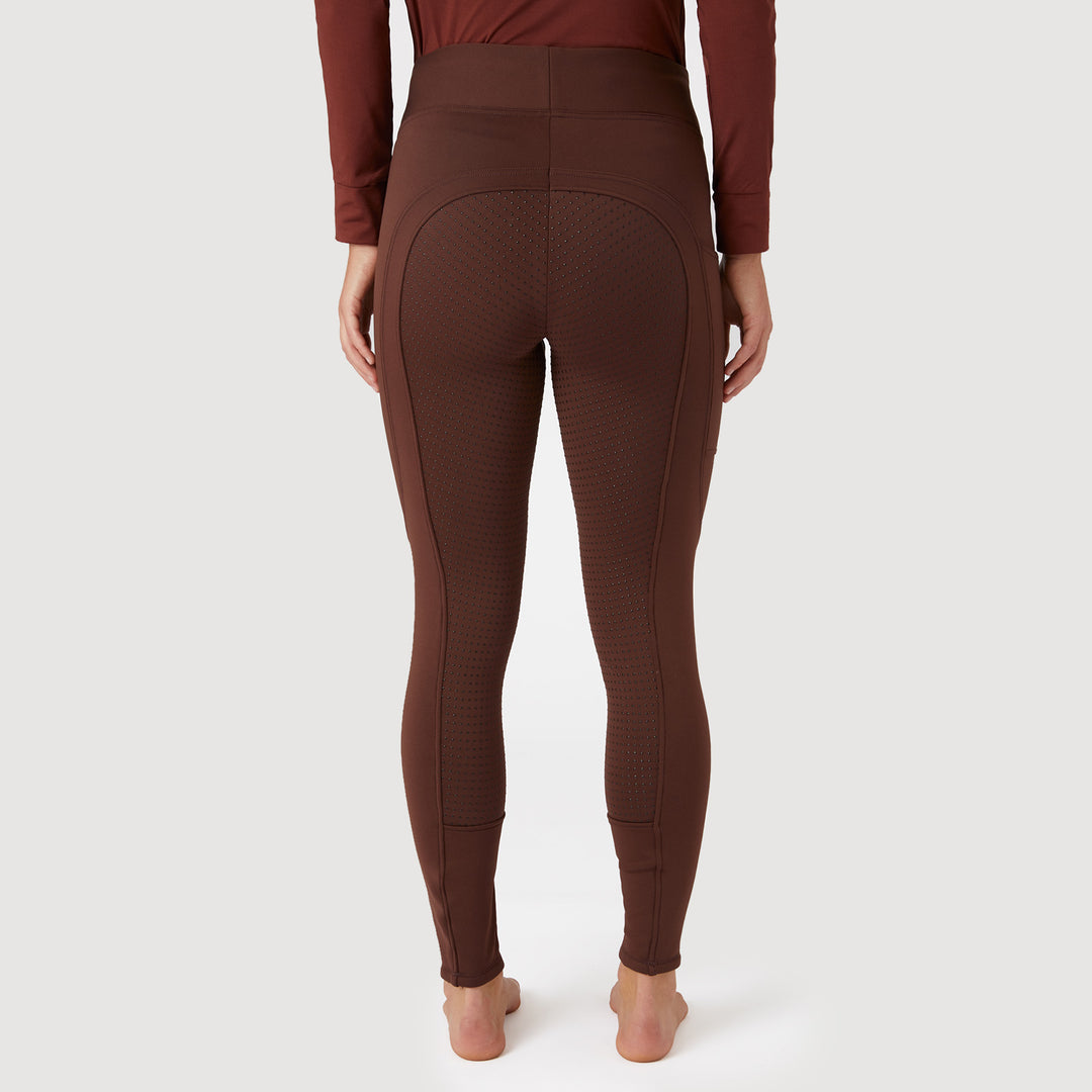 Horze Active Womens Winter Silicone Full Seat Tights w/ Phone Pockets image #1