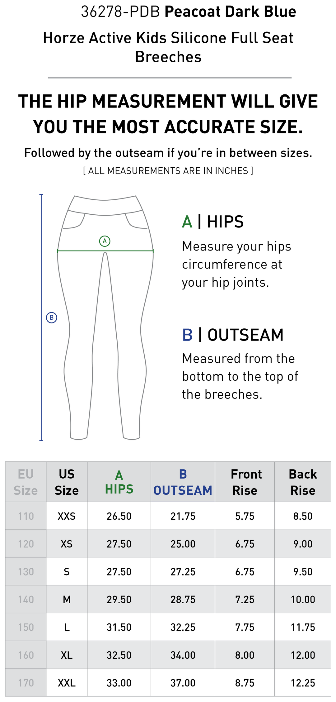 Size chart: Kid&