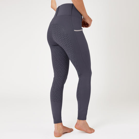 Horze Lucinda Womens High-Waist Tights w/ Silicone Full Grip image 