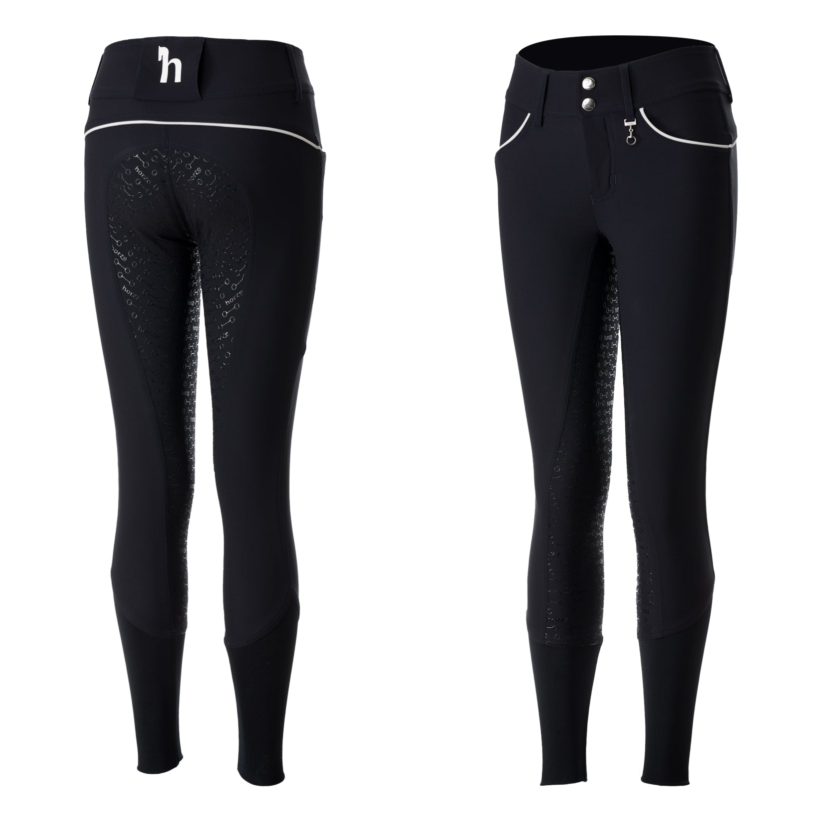 Horze Aubrey Kids High-Waist Breeches w/ Silicone Full Grip image #1