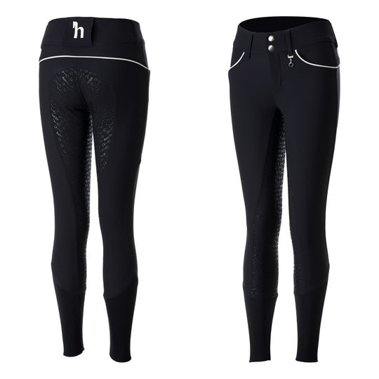Horze Aubrey Kids High-Waist Breeches w/ Silicone Full Grip image 