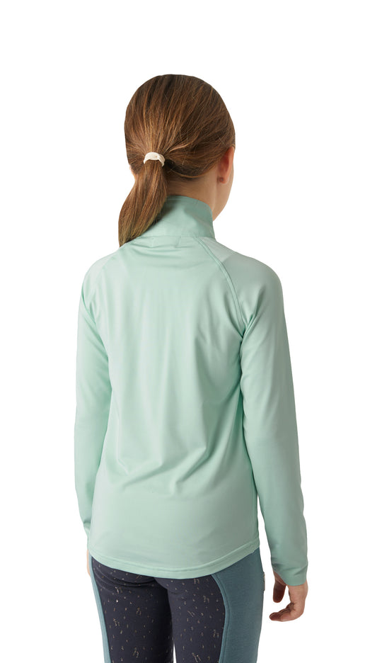 Horze Lola Kids Long Sleeved Half Zip Tec Shirt image 