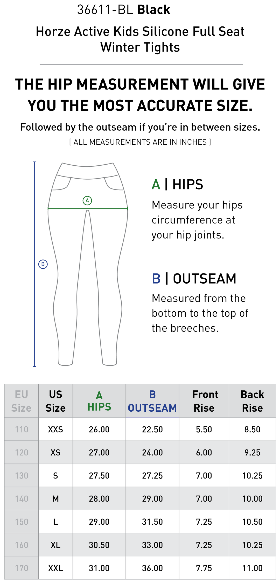 Size chart: Kid&