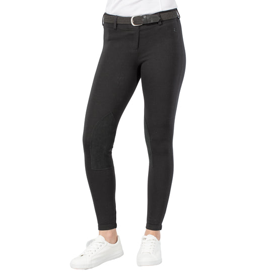 Horze Ella Womens Pull-On Knee Patch Breeches image 