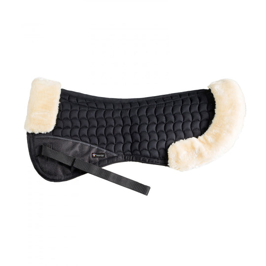 Horze Quilted Half Pad with Faux Fur Trim image 