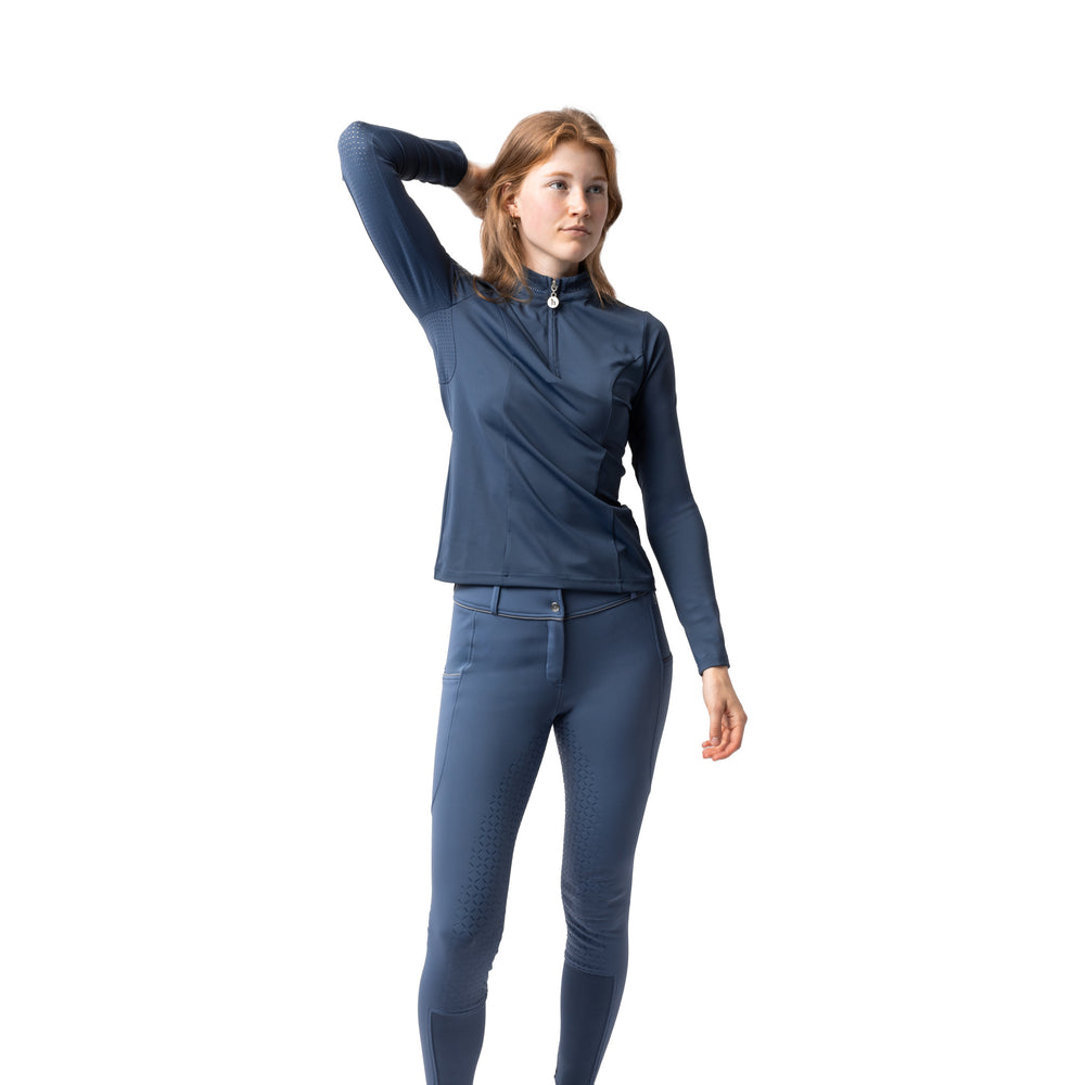 Horze Eloise Womens Quarter Zip Long Sleeve Training Shirt image #2