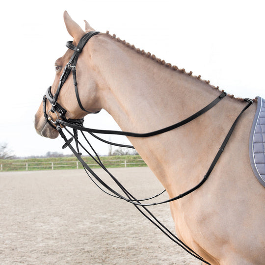 Horze Sparta Nylon/Leather Draw Reins image 