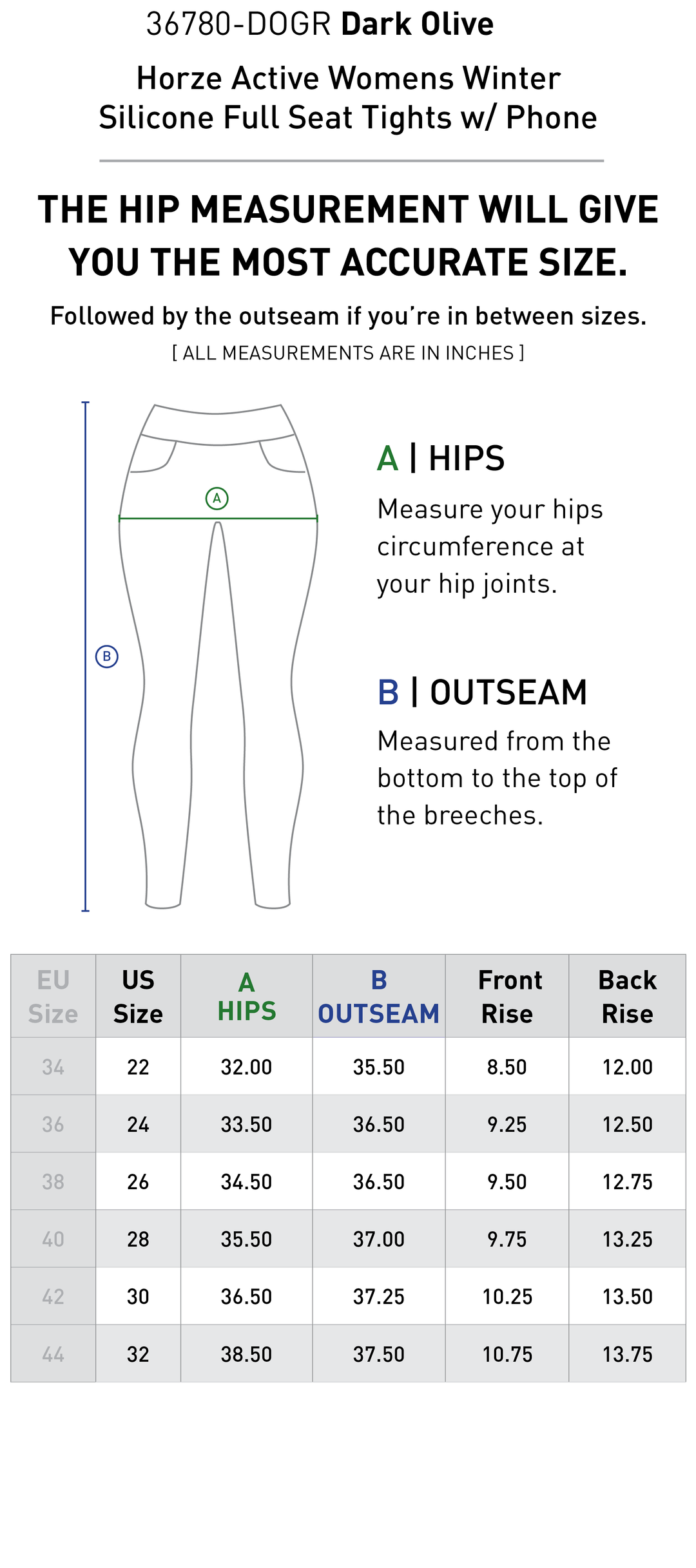 Size chart: Women&