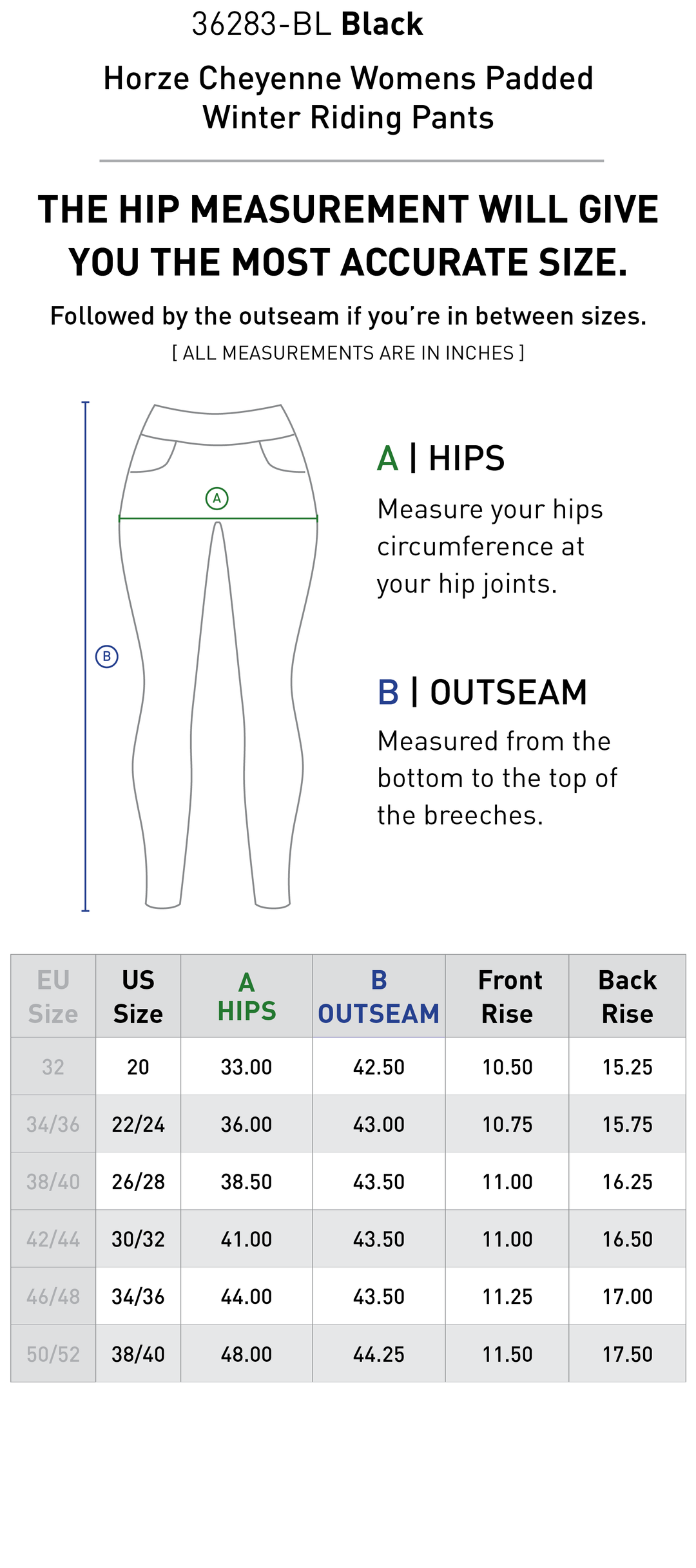 Size chart: Women&