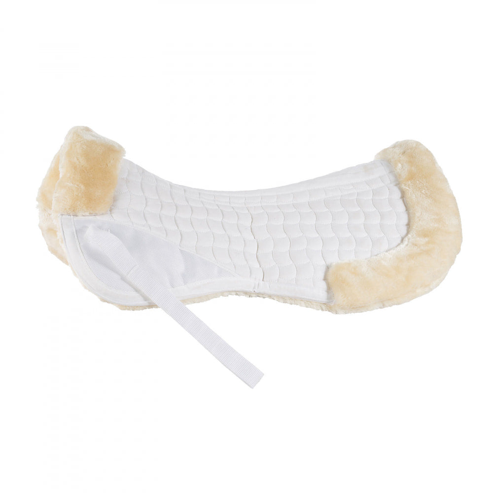 Horze Quilted Half Pad with Faux Fur Trim image #1