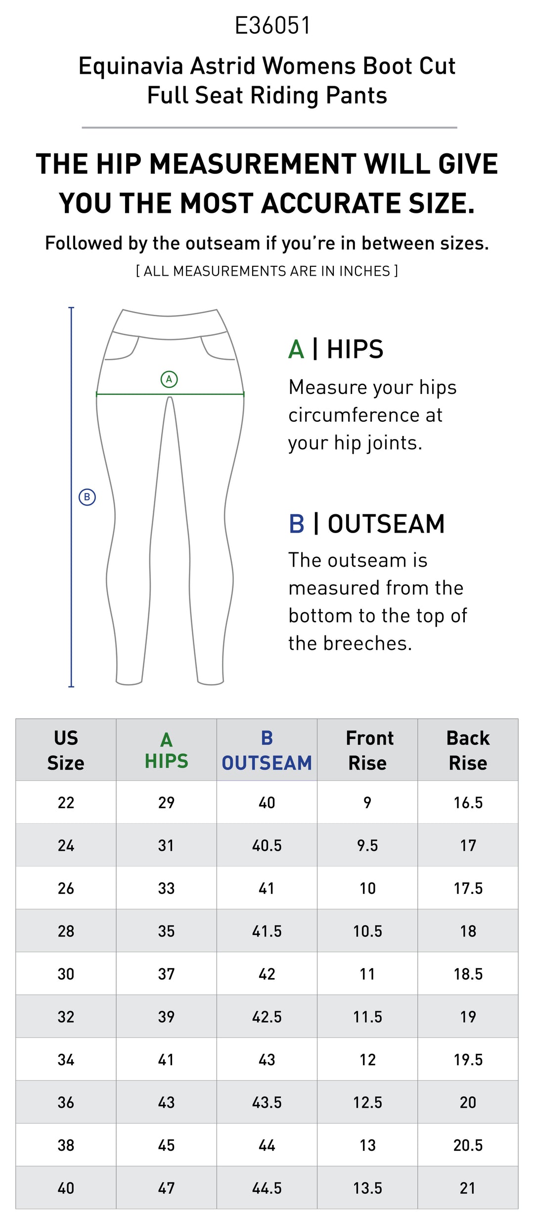 Size chart: Women&