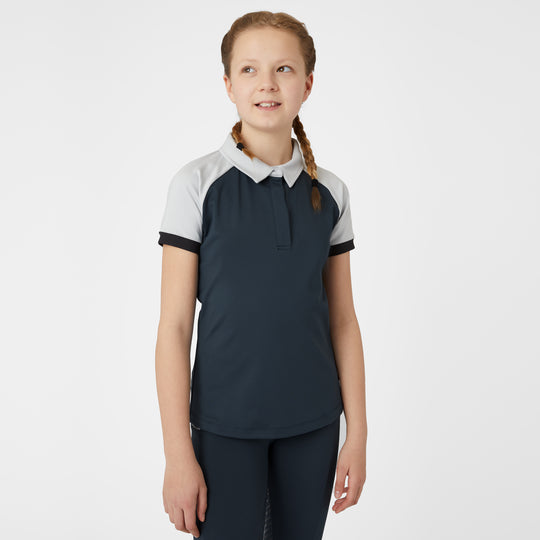 Horze Laura Kids Ventilated Polo Training Shirt image 