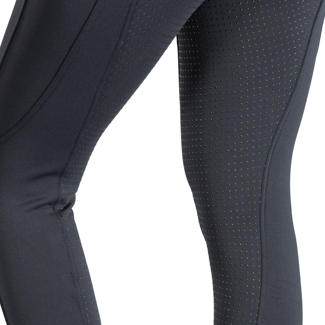 Horze Active Womens Winter Silicone Full Seat Tights w/ Phone Pockets image 
