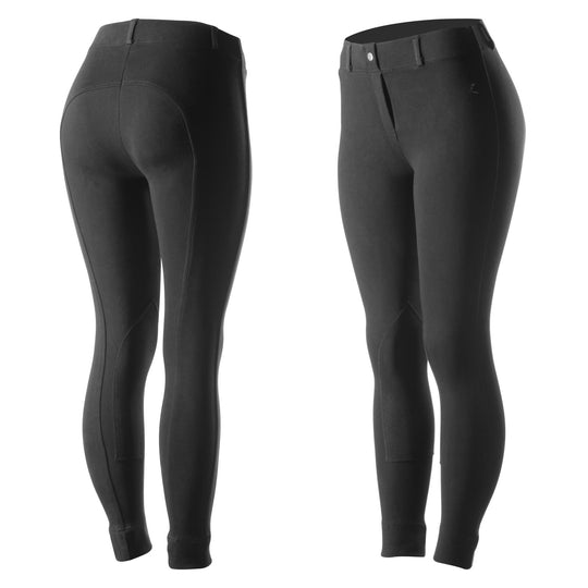 Horze Ella Womens Pull-On Knee Patch Breeches image 