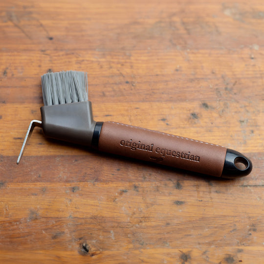 Horze Maddox Leather Handle Hoof Pick image 