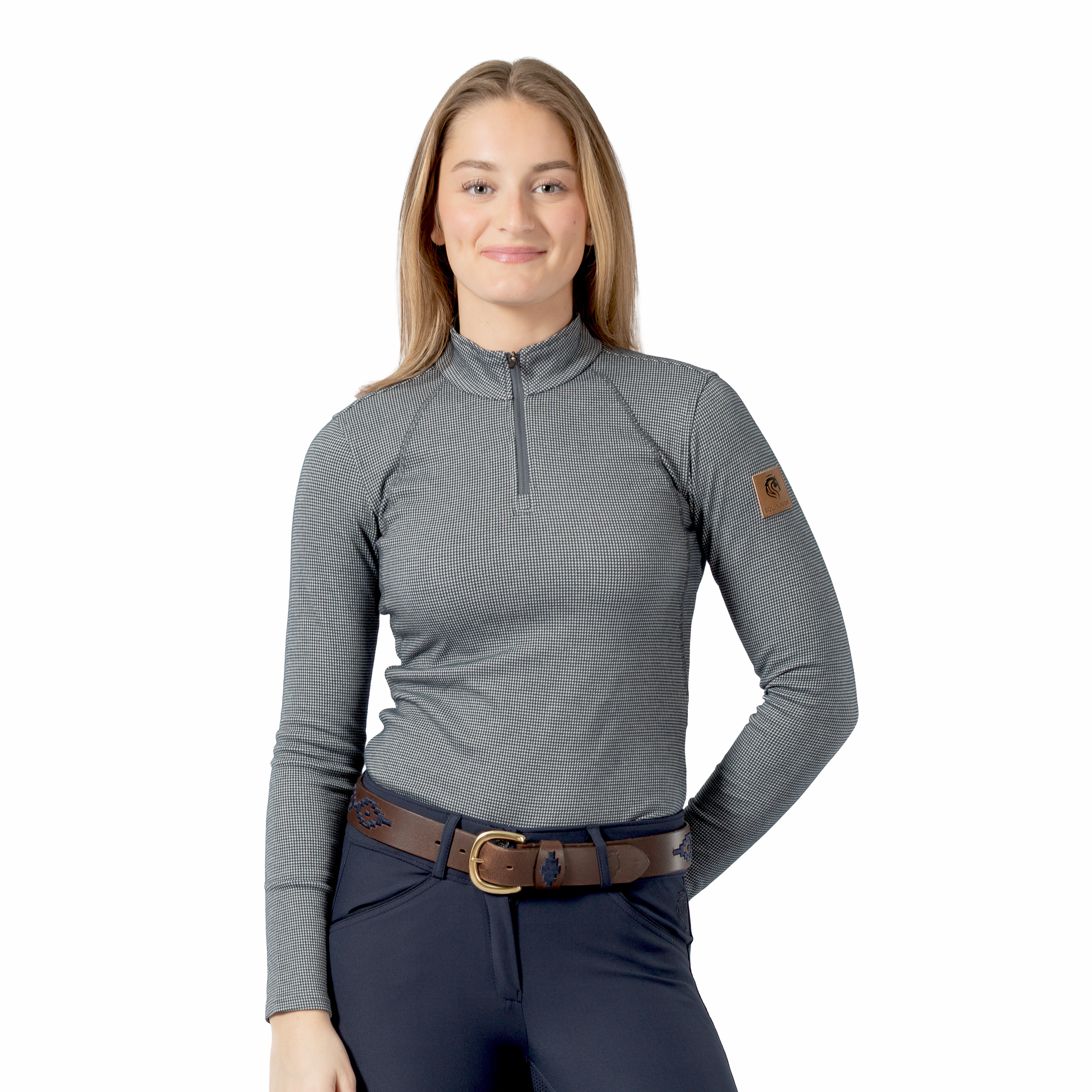 Equinavia Lara Womens Houndstooth Quarter Zip image #1