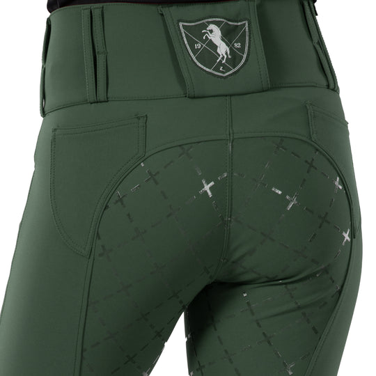 Horze Desiree Womens Silicone Full Seat Breeches with Belt Loops image 