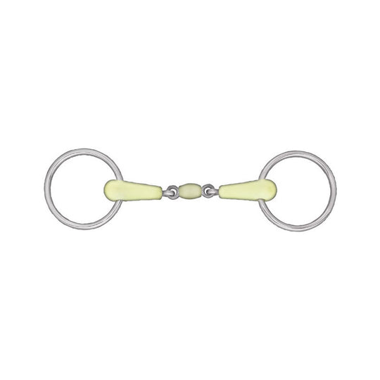 Horze Apple Flavor Peanut Link Loose Ring Snaffle Bit image 