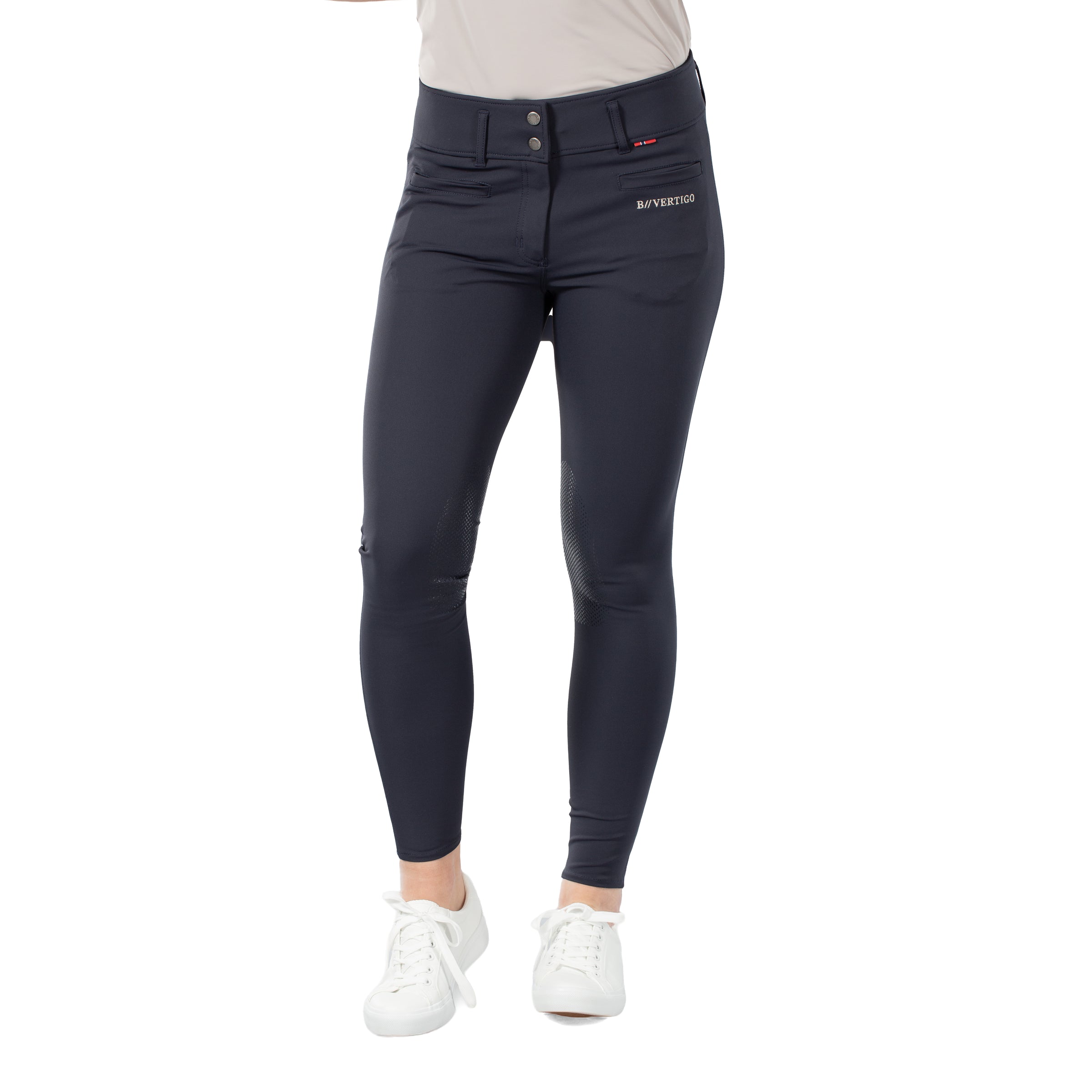 B Vertigo Tiffany Womens High Waist Silicone Knee Patch Breeches image #1