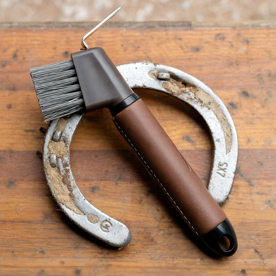 Horze Maddox Leather Handle Hoof Pick image 