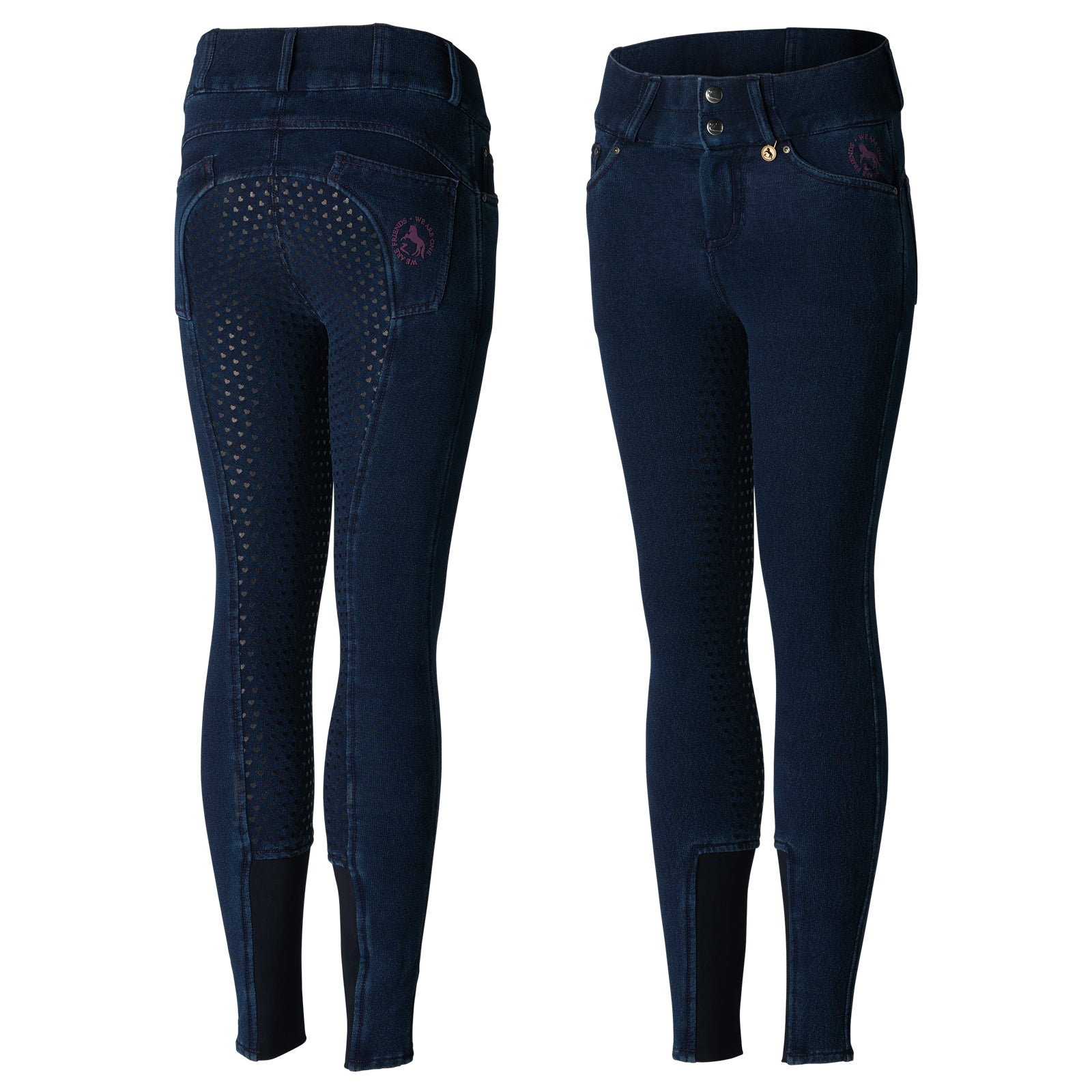 Horze Kacy Kids Denim Look Winter Full Seat Breeches image #1