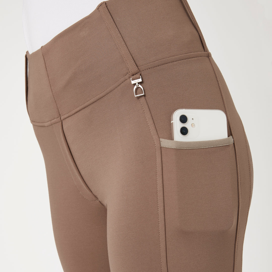 Horze Lucinda Womens High-Waist Tights w/ Silicone Full Grip image 