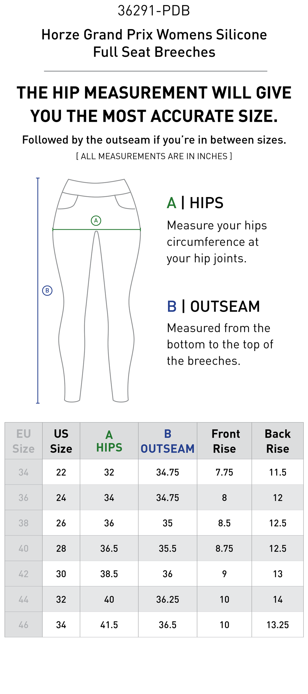 Size chart: Women&