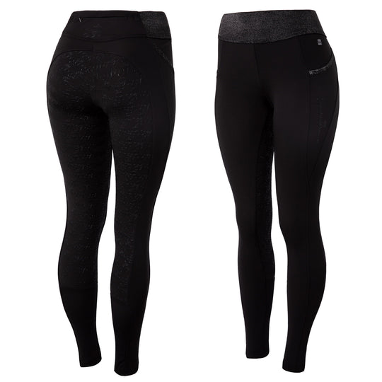 Noel Womens Winter Tights with Black Glitter image 