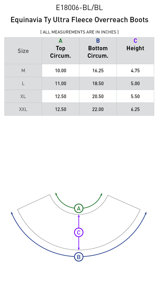 Size chart: Bell Boots