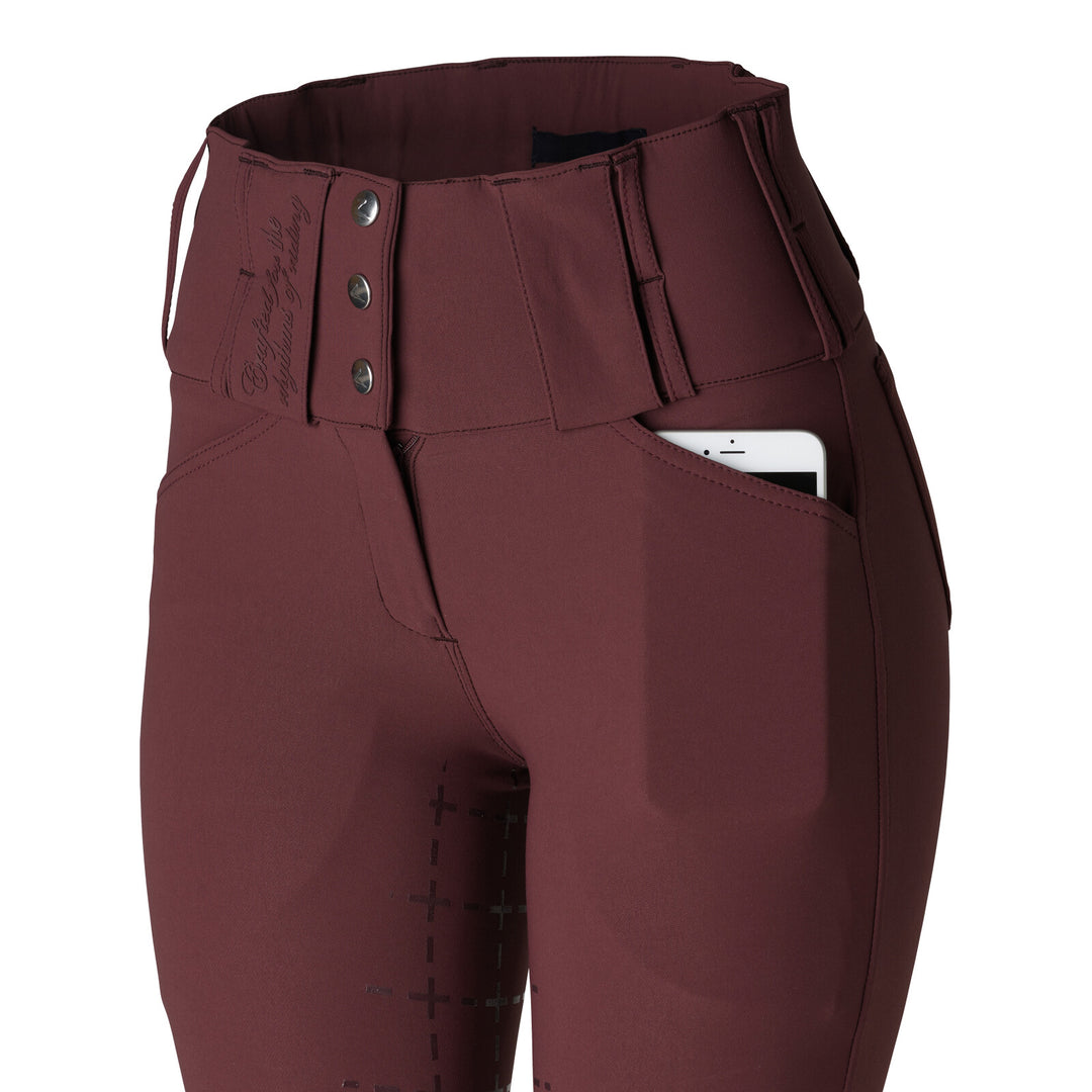 Horze Desiree Womens Silicone Full Seat Breeches with Belt Loops image 