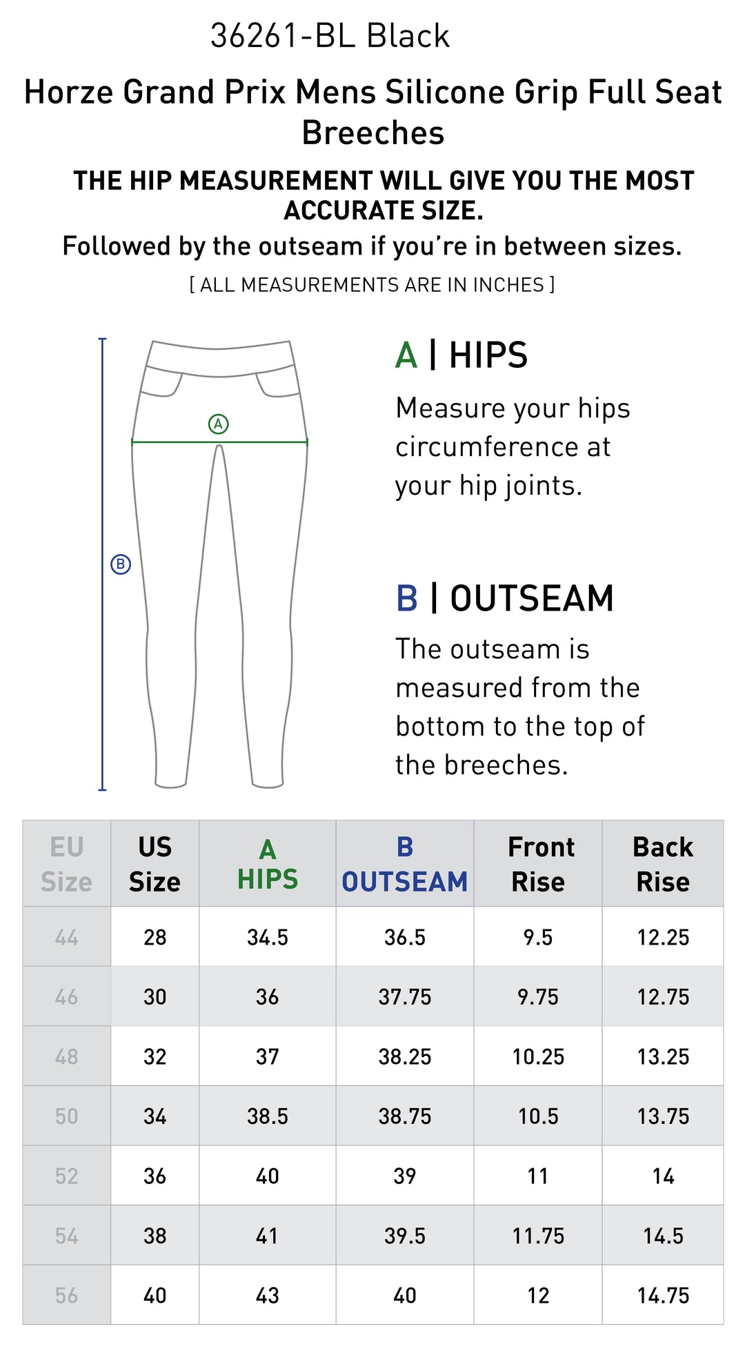 Size chart: Men&