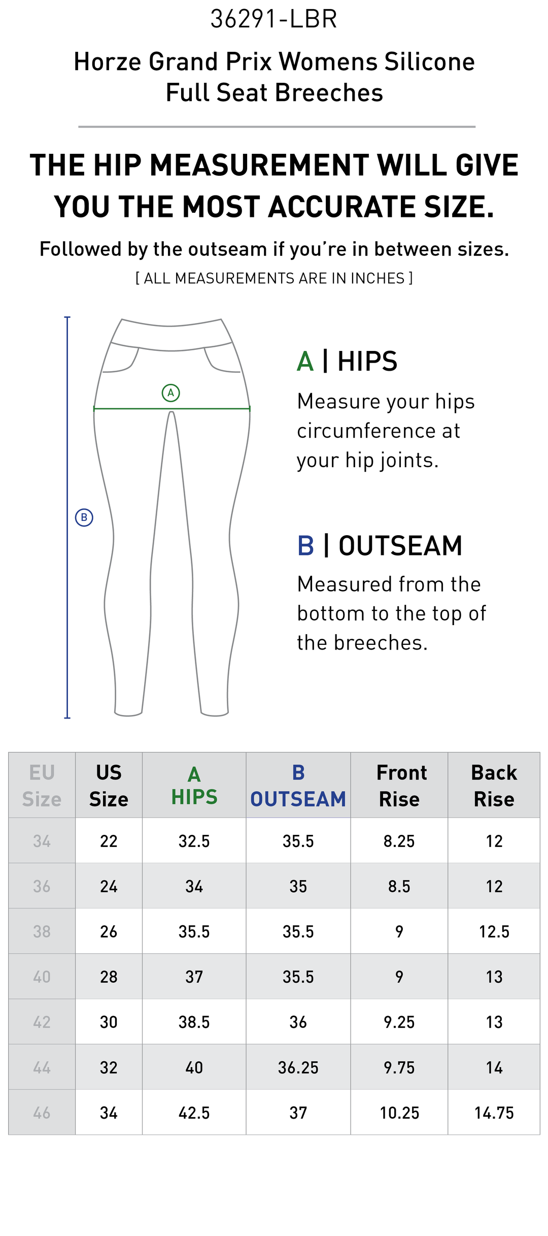 Size chart: Women&